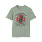 Fire "First Responder Cat Staff"  T-Shirt