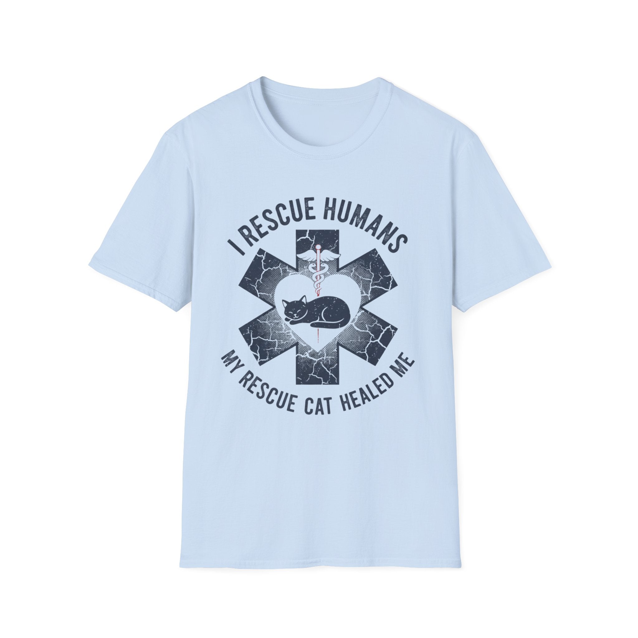 I Rescue Humans My Rescue Cat Saved Me T-Shirt