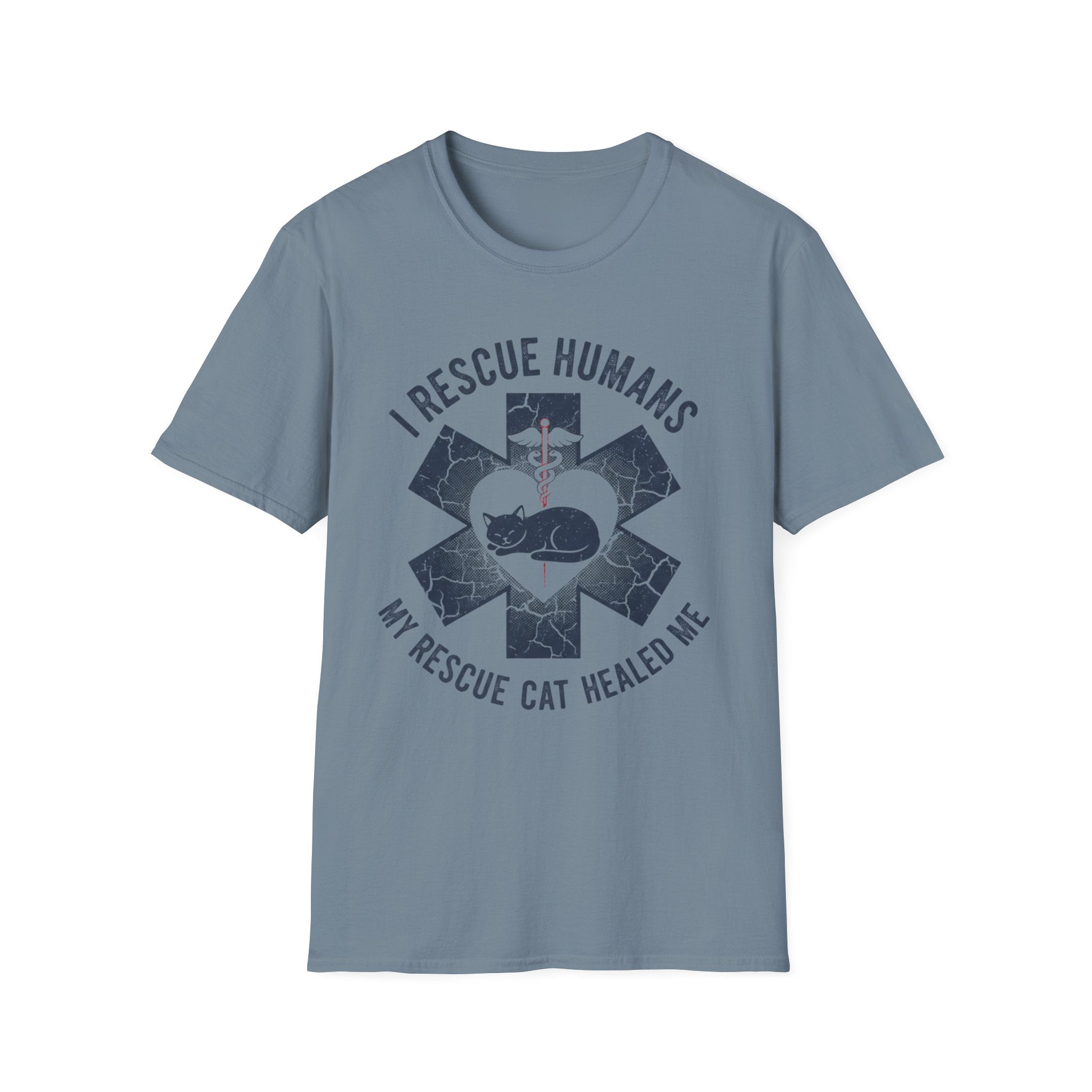I Rescue Humans My Rescue Cat Saved Me T-Shirt
