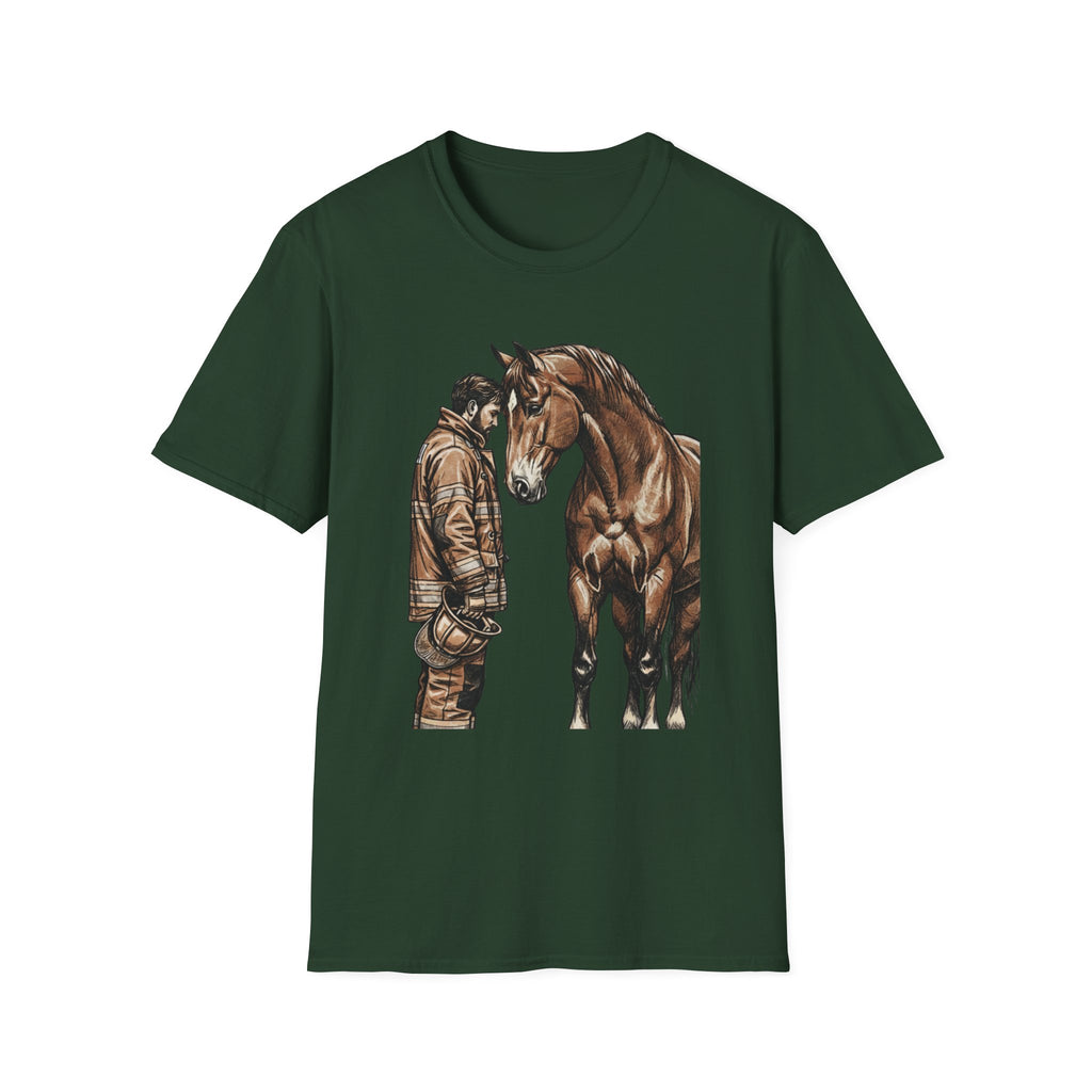 Firefighter and Horse T-Shirt
