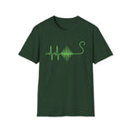 Green EKG Cat Tail T-Shirt