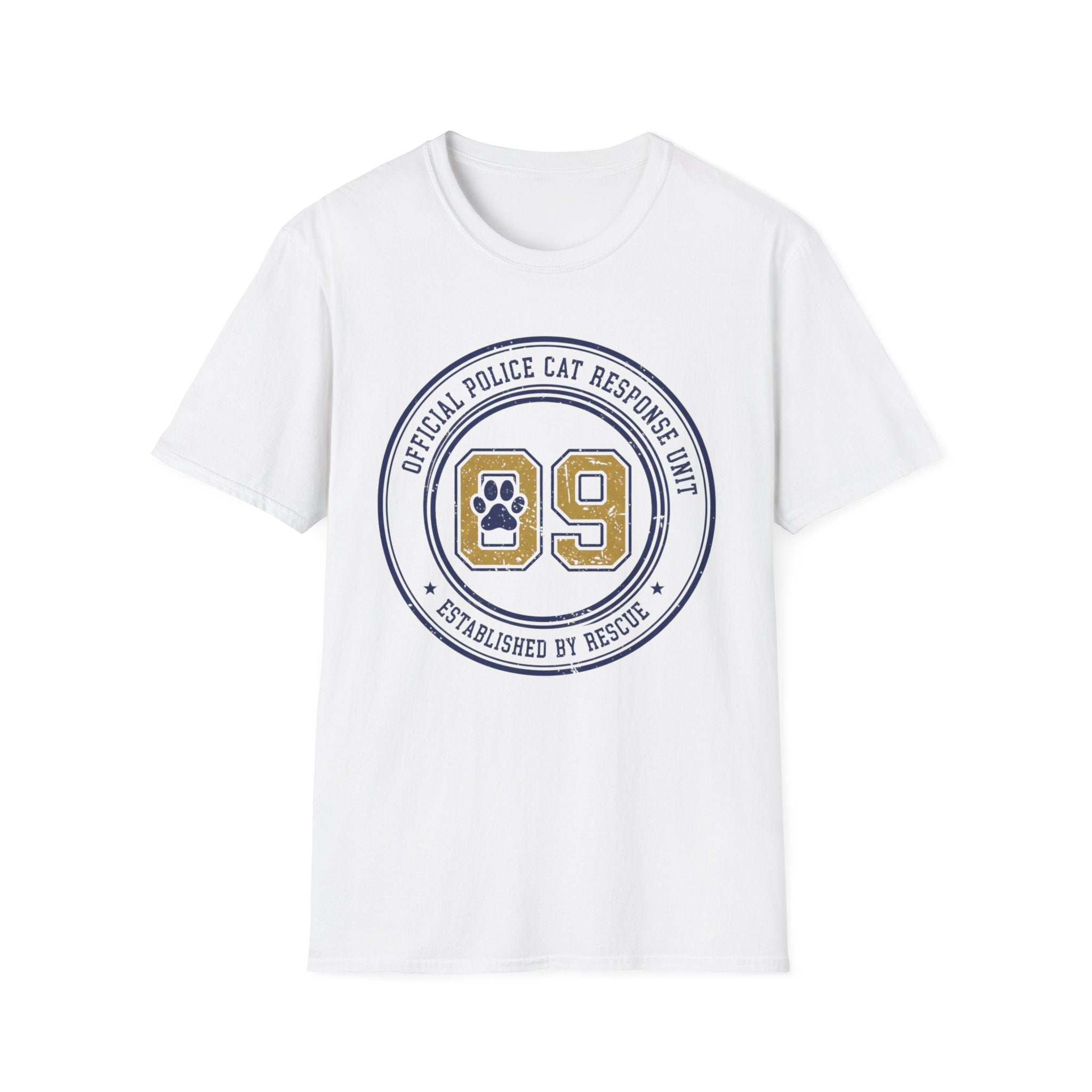 "Official Police Cat Response Unit Established by Rescue" T-Shirt