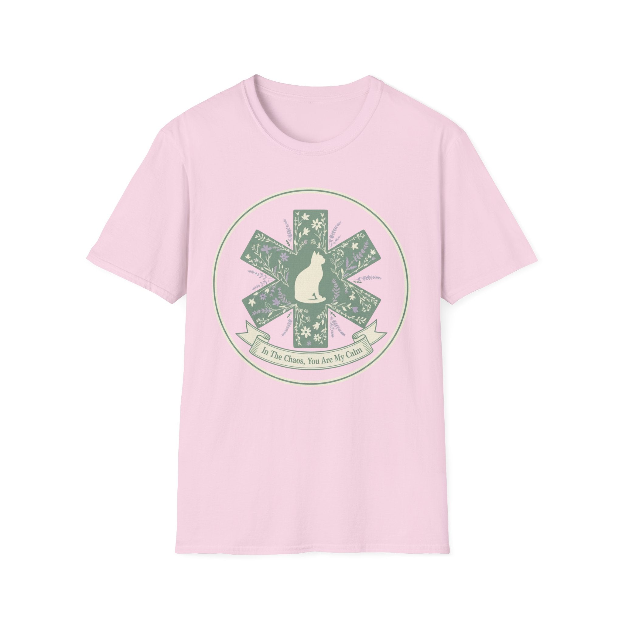 EMS Cat " In the Chaos You are My Calm" Boho T-Shirt