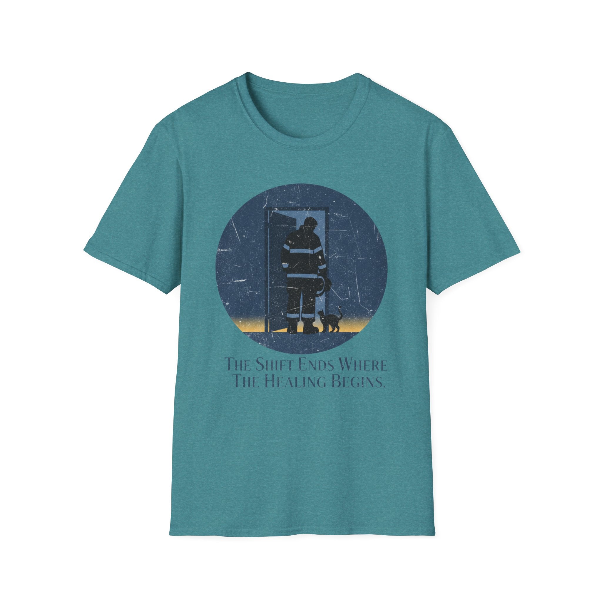 Fire And Cat "The Shift Ends Where The Healing Begins" T-Shirt